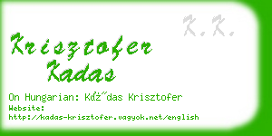 krisztofer kadas business card